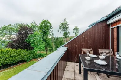 Ein Balkon oder eine Terrasse in der Unterkunft Ferienwohnung Jederzeit - Balkon, WLan
