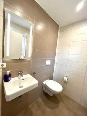 Ein Badezimmer in der Unterkunft Ferienhaus Harzlicht Bettwäsche Handtücher inkl