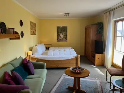 Ein Bett oder Betten in einem Zimmer der Unterkunft Ferienwohnung KaLü 1