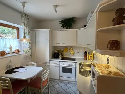Küche/Küchenzeile in der Unterkunft Ferienwohnung KaLü 2