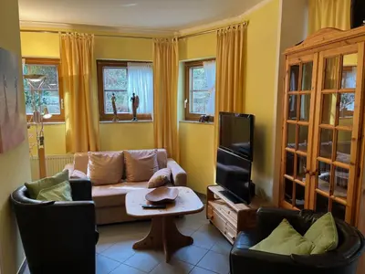 Ein Sitzbereich in der Unterkunft Ferienwohnung KaLü 2