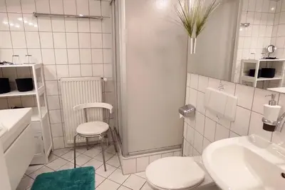 Ein Badezimmer in der Unterkunft Ferienwohnung KaLü 3a