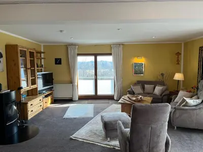 Ein Sitzbereich in der Unterkunft Ferienwohnung KaLü 4a
