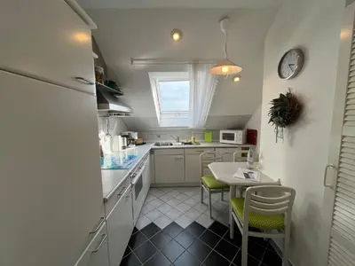 Küche/Küchenzeile in der Unterkunft Ferienwohnung KaLü 6