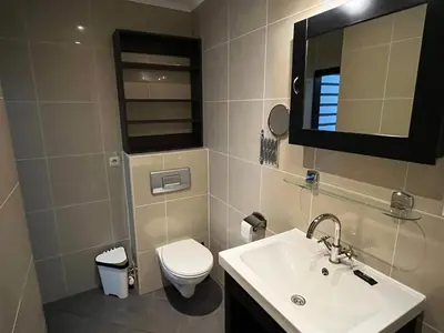 Ein Badezimmer in der Unterkunft Ferienwohnung Hexenkessel in der Villa Brockenhexe