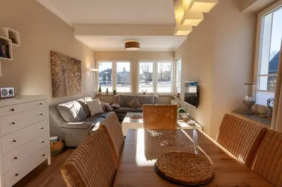 Ein Sitzbereich in der Unterkunft Ferienwohnung Morgenrot in der Villa Harzer Flair