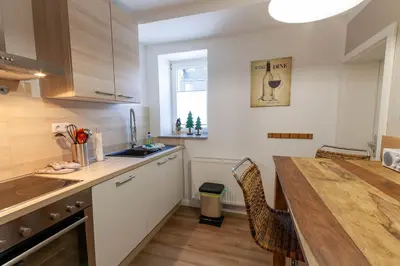 Küche/Küchenzeile in der Unterkunft Ferienwohnung Mondschein in der Villa Harzer Flair