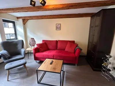 Ein Sitzbereich in der Unterkunft Ferienhaus 