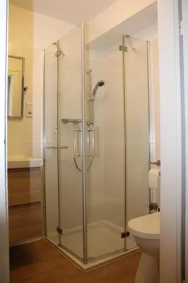 Ein Badezimmer in der Unterkunft Ferienwohnung im Alten Peter