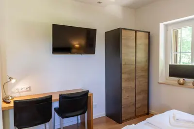 TV/Unterhaltungsangebot in der Unterkunft Ferienwohnung Hexenwerk mit Balkon