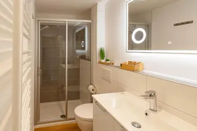 Ein Badezimmer in der Unterkunft Ferienwohnung Wurmbergziel mit Balkon