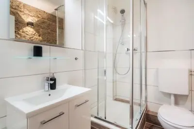 Ein Badezimmer in der Unterkunft Harz Vital Lodge - super gemütliche Ferienwohnung