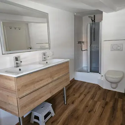 Ein Badezimmer in der Unterkunft Alte Wäscherei
