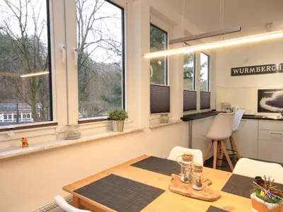 Küche/Küchenzeile in der Unterkunft Ferienwohnung Wurmbergherz