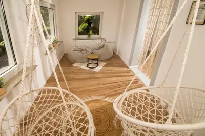 Ein Sitzbereich in der Unterkunft THEFIVE60 Apartments