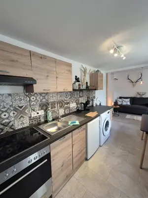 Küche/Küchenzeile in der Unterkunft Tiny House Am Goldbach