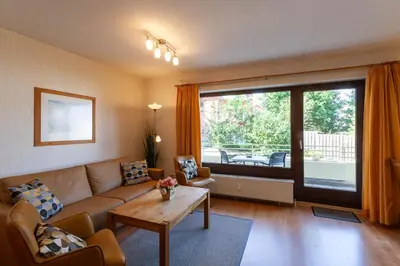 Ein Sitzbereich in der Unterkunft Ferienwohnung Harzer Glück mit Balkon und Sauna
