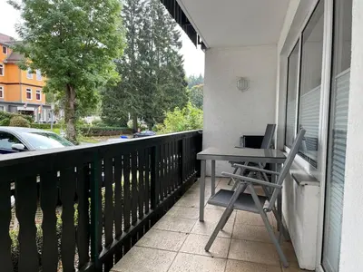 Ein Balkon oder eine Terrasse in der Unterkunft Ferienwohnung Bergrast mit Balkon