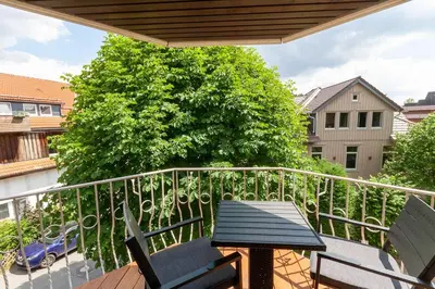 Ein Balkon oder eine Terrasse in der Unterkunft Ferienwohnung Kleines Bergchalet