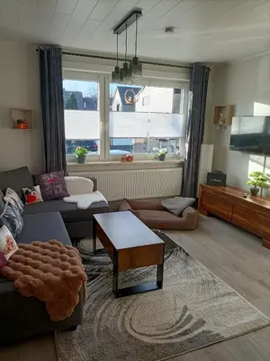 Ein Sitzbereich in der Unterkunft HARZ-PFOTE familien- und hundefreundliche Ferienwohnung