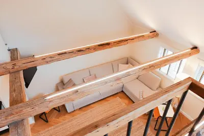 Ein Bett oder Betten in einem Zimmer der Unterkunft Ilsehof Apartment Anna