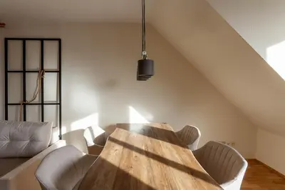Ein Sitzbereich in der Unterkunft Ferienwohnung Bergwiesenblick mit Balkon