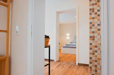 Ein Bett oder Betten in einem Zimmer der Unterkunft Ilsehof Apartment Ruth