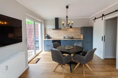 Küche/Küchenzeile in der Unterkunft Ferienwohnung Kleine Fichte mit Balkon
