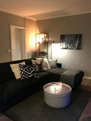 Ein Sitzbereich in der Unterkunft CHALET ANTON Braunlage Design Apartment