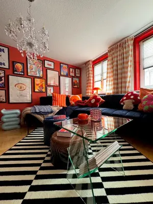 Ein Sitzbereich in der Unterkunft Hütte31