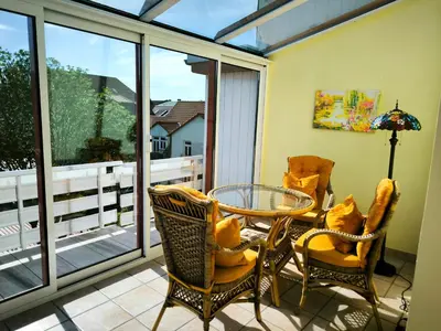 Ein Balkon oder eine Terrasse in der Unterkunft Die Brockenstube