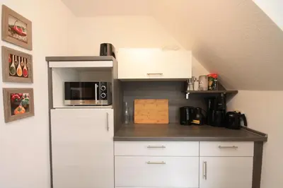 Küche/Küchenzeile in der Unterkunft Ferienwohnung Hexenbaude