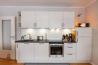 Küche/Küchenzeile in der Unterkunft Ferienwohnung Bergverliebt mit Balkon und Traumblick