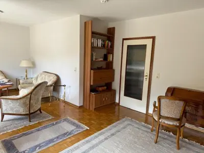 Ein Sitzbereich in der Unterkunft Terrassenappartment im Harz