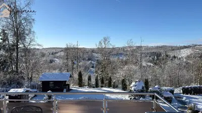 Ferienwohnung Bergmann mit Balkon und Kamin im Winter