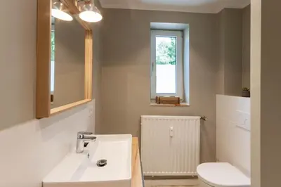 Ein Badezimmer in der Unterkunft Ferienwohnung Wurmbergstübchen an der Wurmbergseilbahn