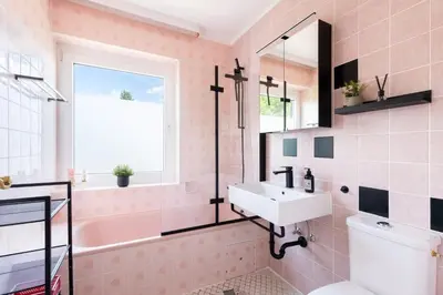 Ein Badezimmer in der Unterkunft Ferienwohnung Ausblick