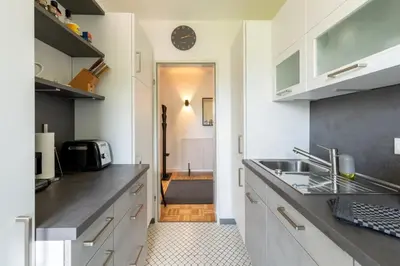 Küche/Küchenzeile in der Unterkunft Ferienwohnung Ausblick