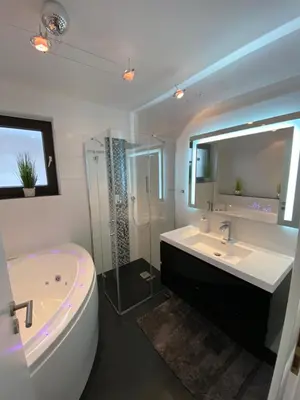 Ein Badezimmer in der Unterkunft Ferienkomfortwohnung Walter