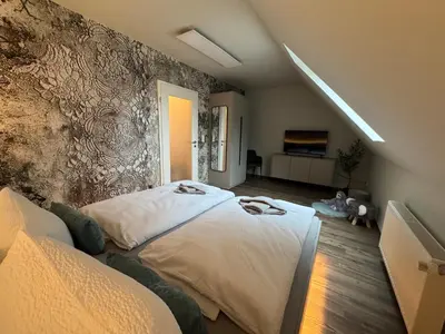 Ein Bett oder Betten in einem Zimmer der Unterkunft Stilapartment Oasis 2