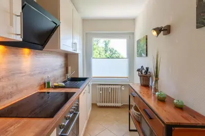Küche/Küchenzeile in der Unterkunft Ferienwohnung Bergrausch mit Balkon