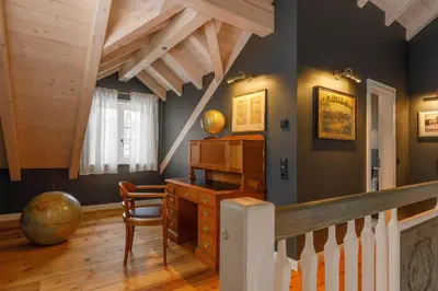 Ein Sitzbereich in der Unterkunft Landhaus Kutscherhaus