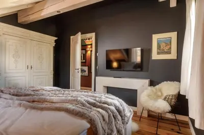 Ein Bett oder Betten in einem Zimmer der Unterkunft Landhaus Serpentine