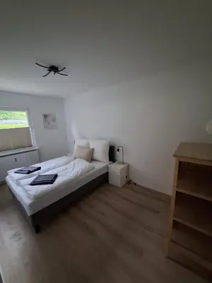 Ein Bett oder Betten in einem Zimmer der Unterkunft Ferienhaus Ruhepol