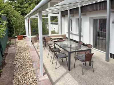 Ein Balkon oder eine Terrasse in der Unterkunft Zur Teufelsmauer