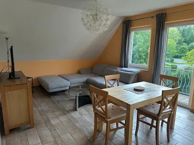 Ein Sitzbereich in der Unterkunft Magdalena Apartments 4