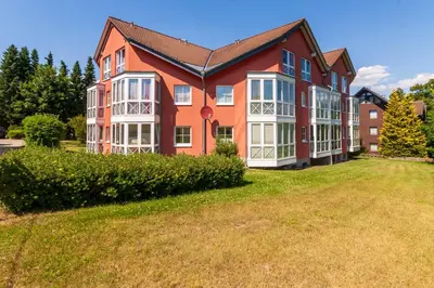 Ein Garten an der Unterkunft Ferienwohnung Verschnaufpause am Hasselkopflift