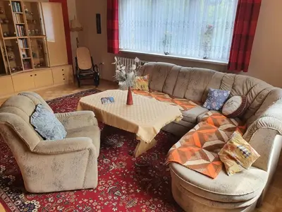 Ein Sitzbereich in der Unterkunft Ferienhaus 