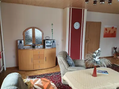 Ein Sitzbereich in der Unterkunft Ferienhaus 