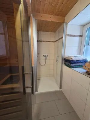 Ein Badezimmer in der Unterkunft Harznester Schierke